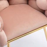Luxury modern simple leisure velvet single sofa chair bedroom lazy person household dresser stool W117067860