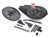 Black Steel Power Steering Pump With Bracket Kit & Pulley Fit for Small Block Chevy 265 283 305 327 71782395