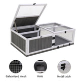 ZNTS 43"Upgrade waterproof tray, activity tray, wooden turtle house indoor small animal turtle cage 98540443