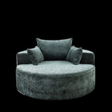 55''L Chenille Sponge single sofa,No Assembly Required,Fluffy Modern Sleeper Chair for Living room, W834P221025