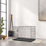 ZNTS 36" Pet Kennel Cat Dog Folding Steel Crate Animal Playpen Wire Metal 26995370