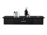 Classic Salon Wall Mount Styling Station Beauty Salon Spa Locking Cabinet Black 21837453
