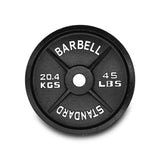 ZNTS 1 PCS 45 Lbs 2 inch Barbell Olympic Cast Iron Weight Plates Workout Fitness Gym 61749283