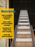 Household Aluminum Attic Ladder 25" x 54" ,350lbs Capacity, 7-10 ft Ceiling Height W2529P185494