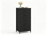 Vertical Fabric Storage Dresser, Tall Narrow Storage Tower with Large Capacity Drawers, Sturdy Metal 87504784