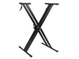 Dual-tube X-Shape Keyboard Stand Adjustable Folding Piano Bench Stool Seat Black 85173138