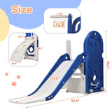 ZNTS Toddler Climber and Slide Set 4 in 1, Kids Playground Climber Freestanding Slide Playset with PP297713AAC