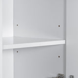 Tall Bathroom Storage Cabinet, Cabinet with Two Doors and Drawers, Adjustable Shelf, MDF Board, N725P206123K