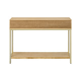 TREXM Entryway Table, Console Table with Two Drawers, Retro Hallway Table with Striking Geometric N715P227910N
