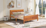 ZNTS Queen Size Wood Platform Bed with Headboard and Wooden Slat Support WF289142AAL