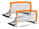 2 Pack Pop Up Soccer Goals, Portable Foldable Soccer Nets with Carry Bag & Ground Stakes, for Kids 98497607