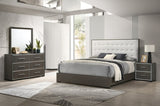 1pc Contemporary 6-Drawer Dresser with Chrome Accents Gray Rustic Finish Bedroom Wooden Furniture B011P236785