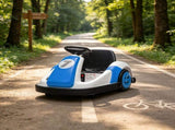 6V Blue Electric Bumper Car for Kids 37-72 Months, Big Wheel Ride-On Toy with 360&deg Spin & Slow 36217501