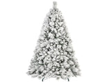 Artificial 6ft Flock Christmas Tree with 752PVC/Hard Needle Mixed Branch Tips,Hinged Premium & 49032696