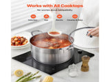 12-Quart Stainless Steel Stock Pot with Glass Lid, Compatible with Gas, Induction, and Electric 45563505