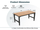 48" Heavy-Duty Adjustable Workbench, Rubber Wood Shop Table with Rubber Pads, over 2000 Lbs Capacity 44033289