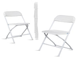 4pcs Injection Molding Classic Garden Plastic Folding Chair White 58509181