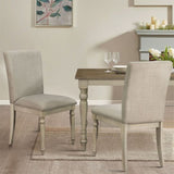 Upholstered Dining Chair with Turned Wood Legs Set of 2 B03548996