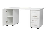 Manicure Nail Table with Drawer White 76449024