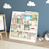 Kids Bookshelf and Toy Storage Organizer, Multifunctional 4 Tier Wooden Kids Book Shelf with W808P200979