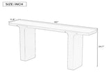 U_STYLE 60''Farmhouse Entryway Table with Large countertop, Minimalism Sofa Table with Acacia Veneer N711P207657A