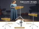 36-Tube Single-Row Wind Chime with Adjustable Tripod Stand, Portable Percussion Instrument for 87198427