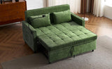 56.9" Loveseat Sofa Pull-out Sofa Bed Sleeper Sofa with a Reversible Backrest Cushion, Side Pockets, N719P208853F