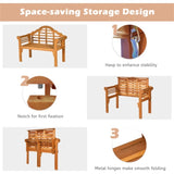 Wooden garden benches can be folded for garden patio furniture 11890346