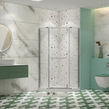 Pivot shower door, with 1/4" tempered glass , 34.75 in. x 72 in. Frameless Neo-Angle Pivot Shower W2122131072