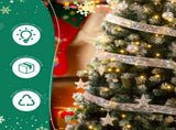 7.5 FT Artificial Snow Tipped Christmas Tree with DIY 350 Warm Lights Remote Control, Hinged Xmas 88889433