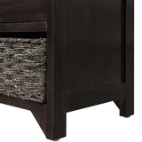 ZNTS TREXM Storage Bench with Removable Basket and 2 Drawers, Fully Assembled Shoe Bench with Removable WF199578AAB