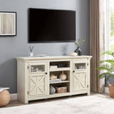 2 Doors Cabinet Farmhouse Cabinet, Farmhouse TV Stand Barn Design,Modern Farmhouse TV Media Stand, W1758P199934
