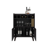 Vance 40" High Bar Cabinet with Six Bottle Cubbies, Two Double Door Cabients, Four Shelves, Living B200P253743