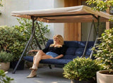 Outdoor Swing Cushions 70 Inch, Waterproof 4" Thick Porch Swing Cushion Replacement with Backrest 16828015