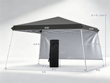 9ft x 9ft Pop Up Canopy Tent with Sidewall, UPF 50 Silver Coated Waterproof Oxford Instant Shelter, 60113406