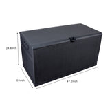 ZNTS 120gal 460L Outdoor Garden Plastic Storage Deck Box Chest Tools Cushions Toys Lockable Seat 62361344