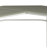 Grey and White L-shape Computer Desk B062P184557