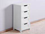 White Bathroom Storage Cabinet, Freestanding Cabinet with Drawers W40914884