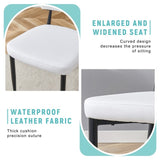 White Minimalist Ergonomic Dining Chair, With A Curved Backrest For Design,Unlocking A W1151P268065