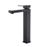 ZNTS Matte Black Bathroom Faucet Single Handle Tall Vessel Sink Faucet Vanity Bathroom Faucet Basin Mixer W1932P148110