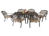59in Desktop Mosaic Garden Cast Aluminum Table Bronze 22876507