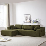 Modern Chenille Upholstered Sectional Couch Set,Modular 108" L Shaped Sectional Living Room W834P240005