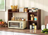 Walnut Desktop Bookshelf for 27''/68.58cm Monitor, 93.9825.4073.66cm Engineered Wood Desk Hutch 17874579