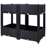 Planter Raised Beds - Elevated Planter Garden Box with Drainage Plug Raised Garden Beds for W465P187531