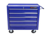 5 Drawer Tool Chest, Tool Storage Cabinet for Garage Storage with 4 Wheels and Locking System, BLUE W1102107323