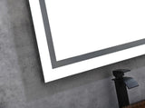 96 x 36 Inch LED Bathroom Mirror with Front and Backlight, Wall Mounted Vanity Mirror, Anti-Fog, W2287P281174