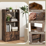 Rustic Brown Freestanding Bookshelf with 3-Tier Shelf 44244593