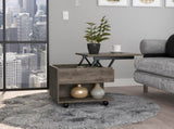 Dark Brown 1-Drawer 1-Shelf Lift Top Coffee Table B06280373