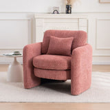 Round Corner Modern Dining Chair - Stylish Single Seat for Modern Spaces Red W3206P298325