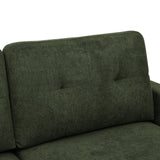 67.7" Wide Mid-Century Modern Upholstered Tufted Loveseat Sofa With Wooden Legs B343P339291